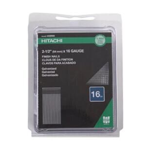 Hitachi 44206S 2-1/2-Inch x‎ 16-Gauge Electro-Galvanized Nails, 1000-Pack